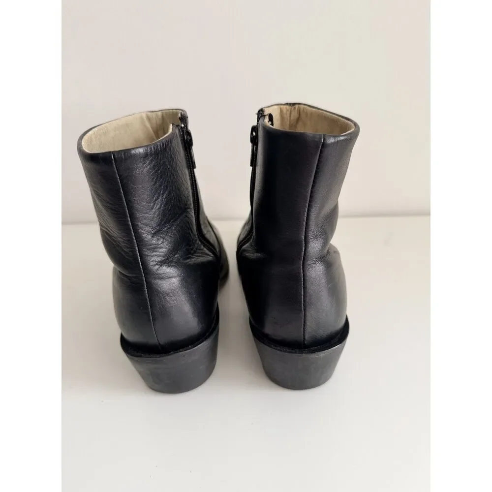 Durango DB950 Men's 7.5EE Black Leather Side Zip Western Ankle Cowboy Boots USA